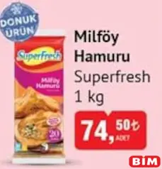 SUPERFRESH MİLFÖY HAMURU 1 KG